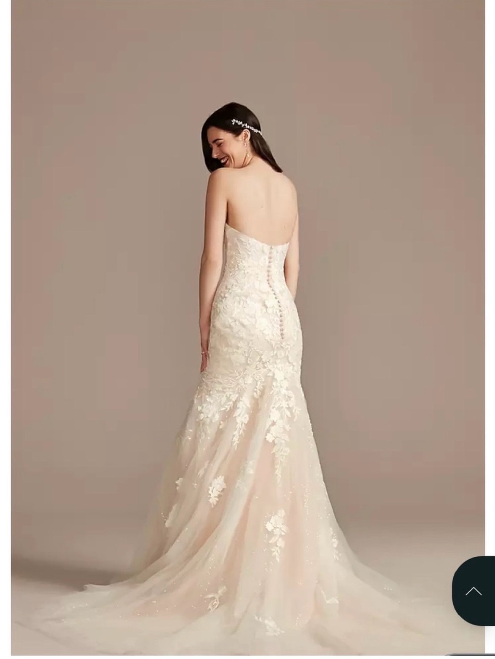 Oleg Cassini CWG912 Strapless Mermaid Bridal Gown - Picture 9 of 10